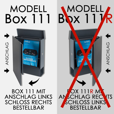 B-Ware Design-Briefkasten mit Zeitungsfach signalweiss (RAL 9003) Box 111 Wandbriefkasten 12 Liter