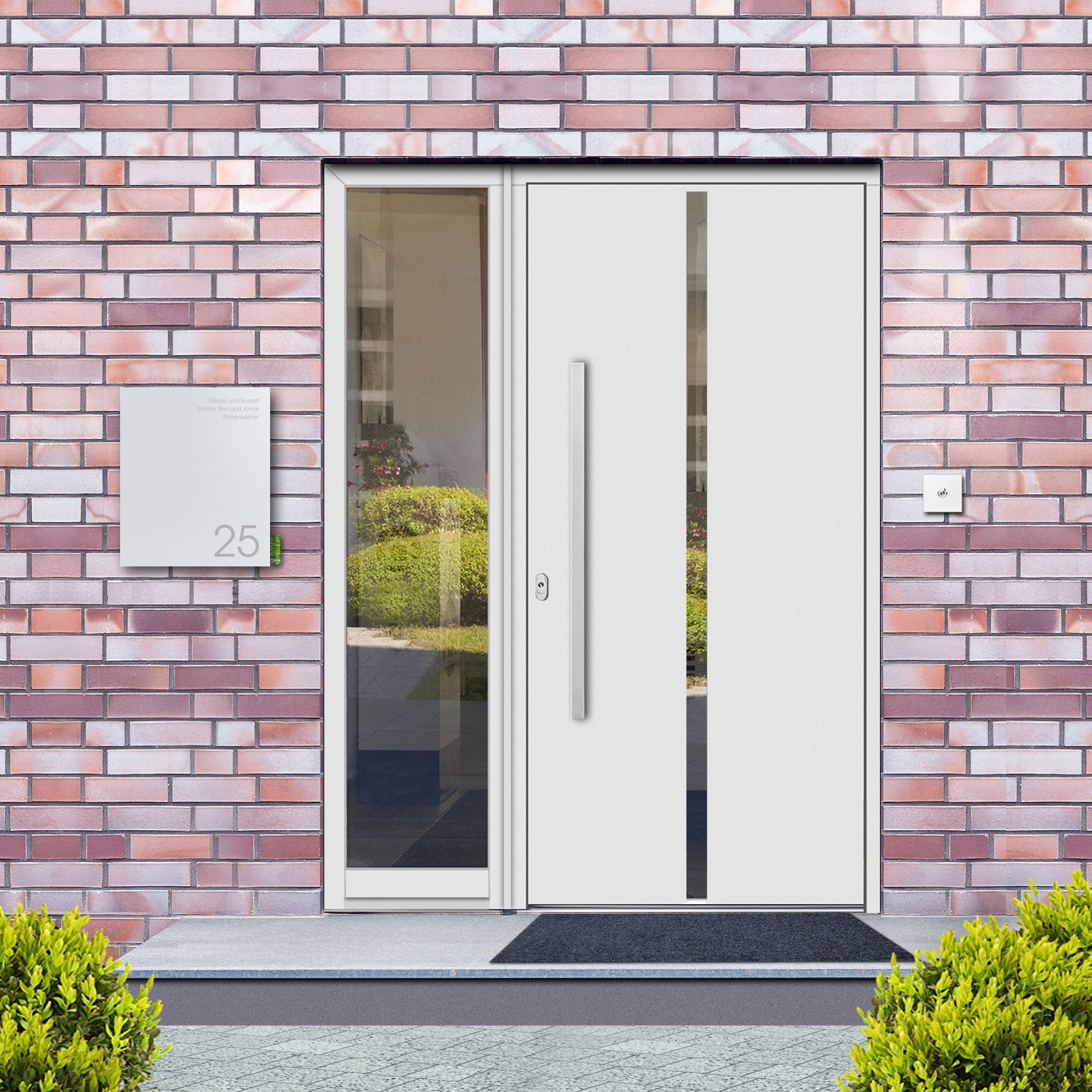 Briefkasten Box 111 Nb weiß personalisiert