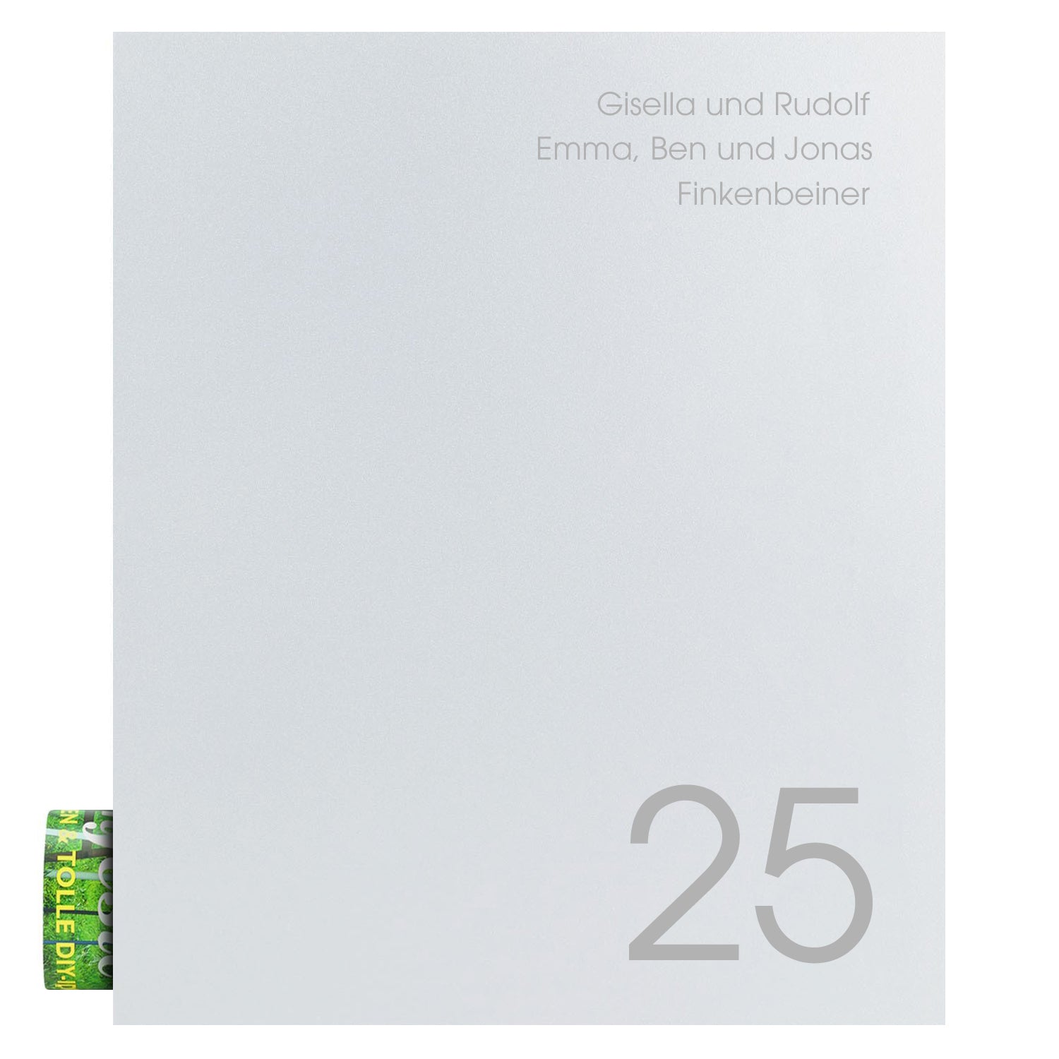 Briefkasten Box 111 Nb weiß personalisiert