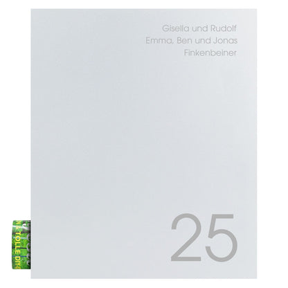 Briefkasten Box 111 Nb weiß personalisiert