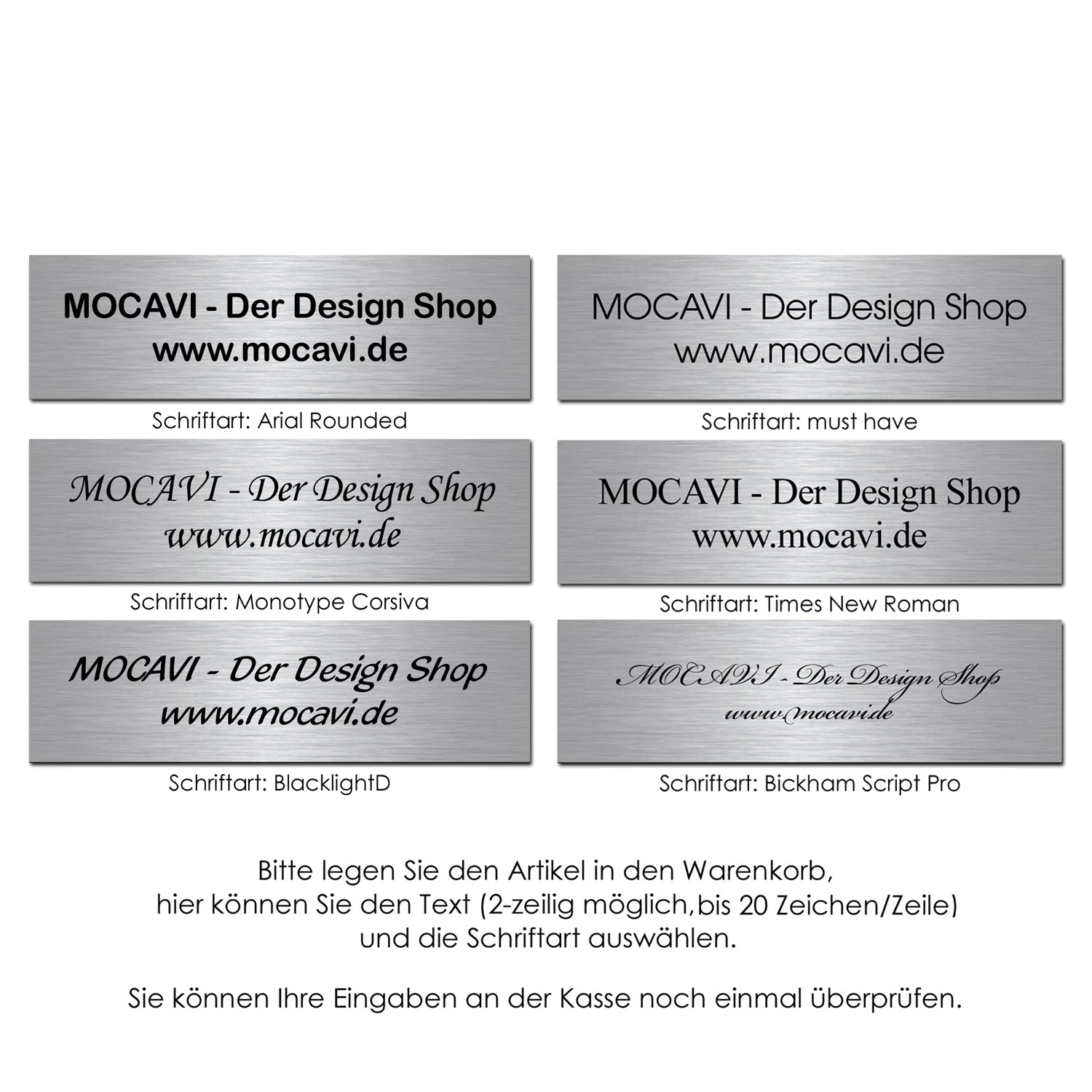 Edelstahlschild Stick100