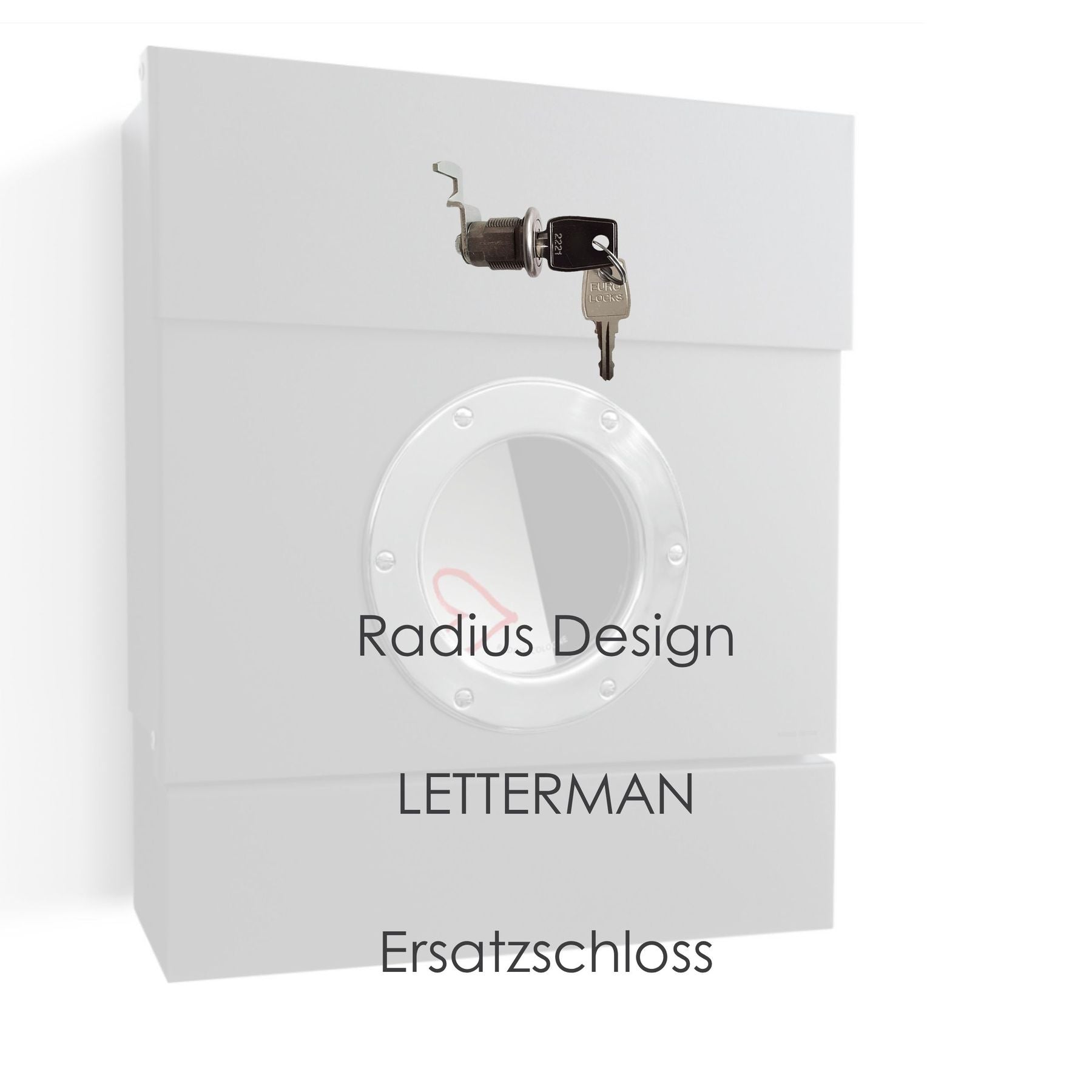 Radius Design Letterman Ersatzschloss mit zwei Schlüssel