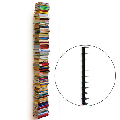 Bücherturm 170 cm (für 1,80 m Bücher) anthrazit Wandregal