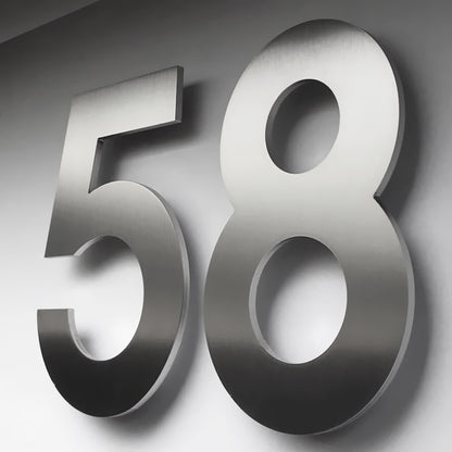 Hausnummer 0 „Midi“, Edelstahl