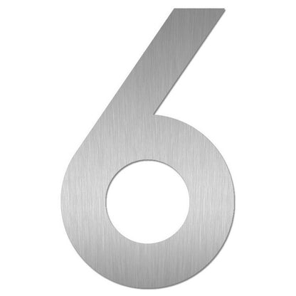 Hausnummer 6 „Midi“, Edelstahl