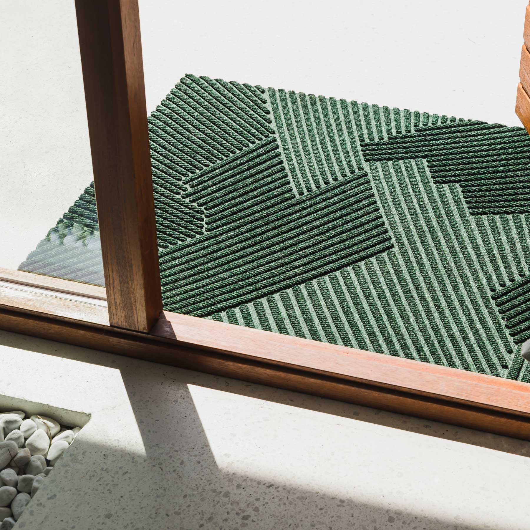 Fußmatte 60 x 90 cm Strå grün randlos