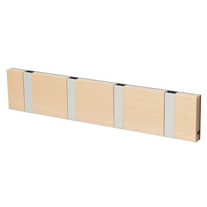 Garderobe Knax 4 Buche geölt (Haken klappbar Alu)