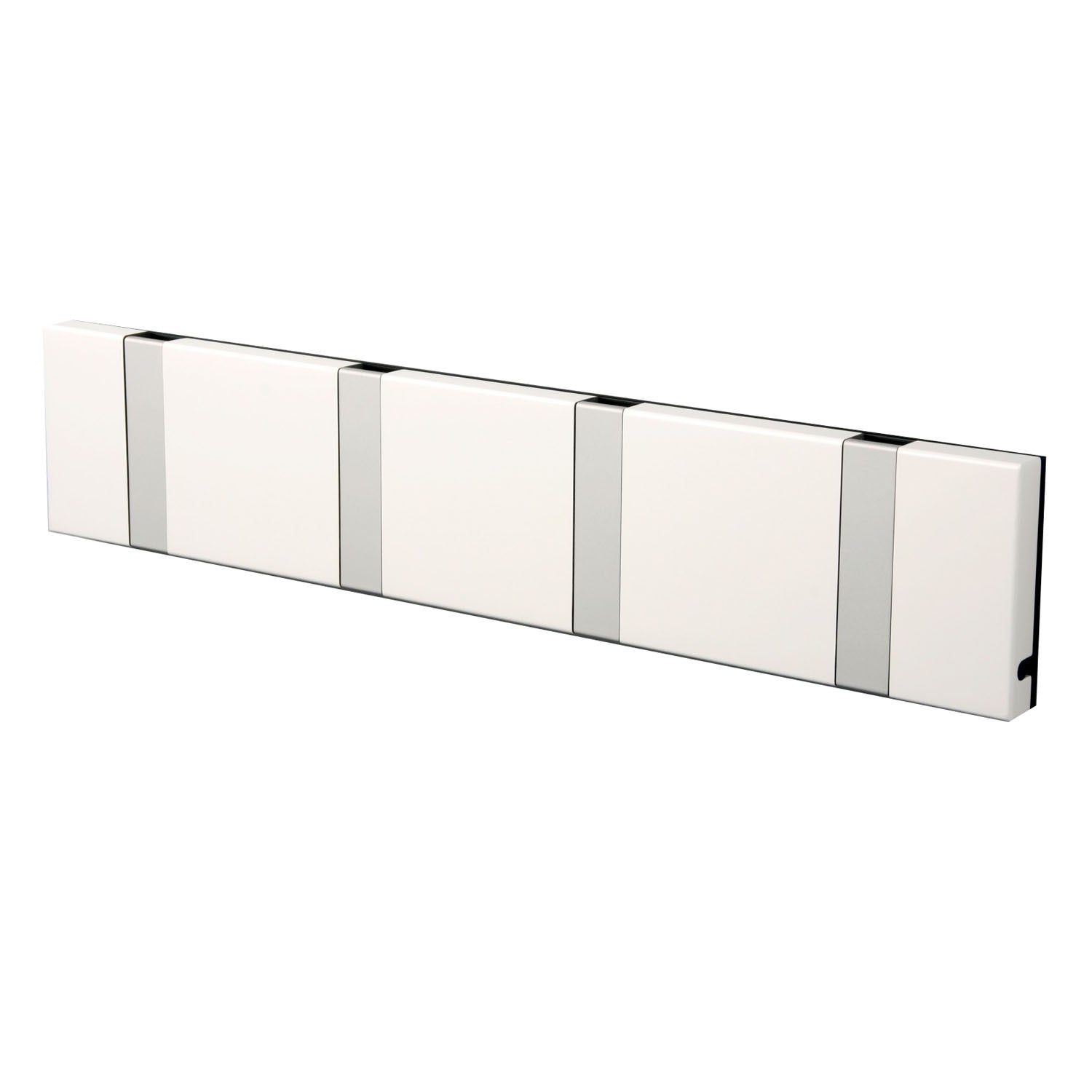 Garderobe Knax 4 weiß (Haken klappbar Alu)