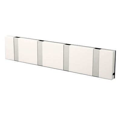 Garderobe Knax 4 weiß (Haken klappbar Alu)