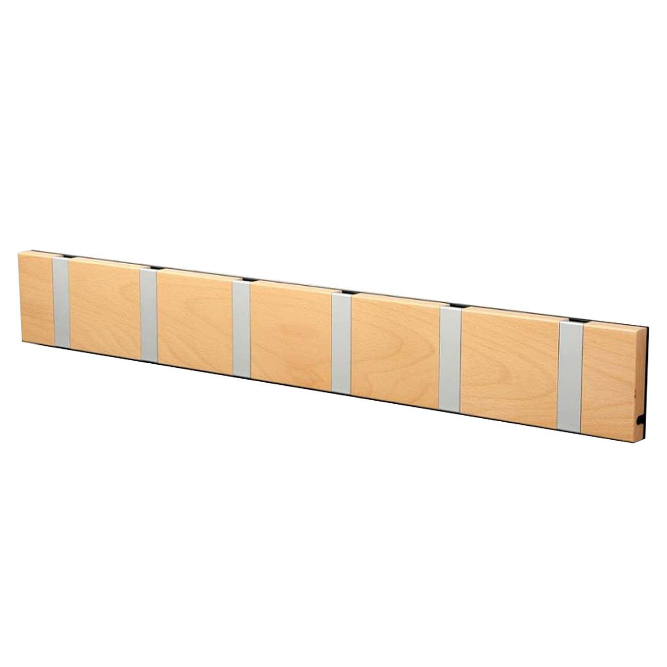 Garderobe Knax 6 Buche geölt (Haken klappbar Alu)