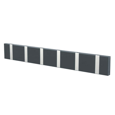 Garderobe Knax 6 anthrazit (Haken klappbar Alu)