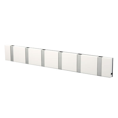 Garderobe Knax 6 weiß (Haken klappbar Alu)