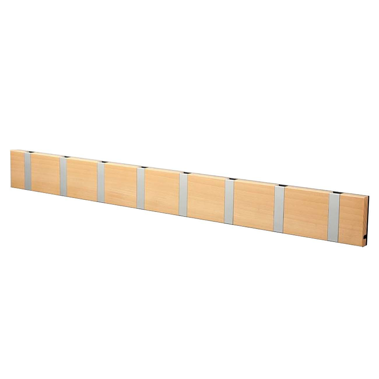 Garderobe Knax 8 Buche geölt (Haken klappbar Alu)