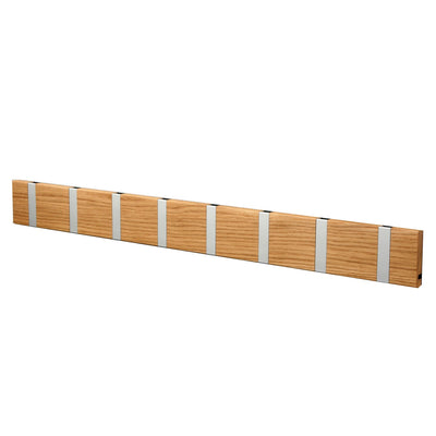 Garderobe Knax 8 Eiche geölt (Haken klappbar Alu)