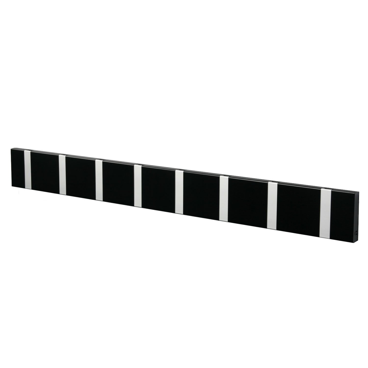 Garderobe Knax 8 schwarz (Haken klappbar Alu)