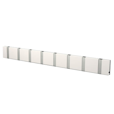 Garderobe Knax 8 weiß (Haken klappbar Alu)