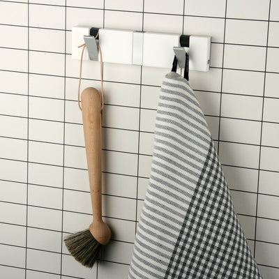Garderobe Knax Lite 3 weiß Luxus-Hakenleiste für Bad & Küche Länge 20 cm
