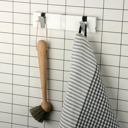 Garderobe Knax Lite 3 weiß Luxus-Hakenleiste für Bad & Küche Länge 20 cm