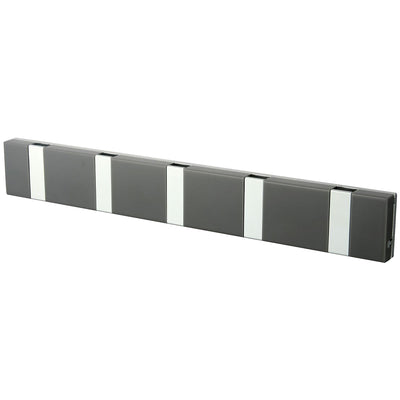 Garderobe Knax Lite 5 grau Luxus-Hakenleiste für Bad & Küche Länge 33,3 cm