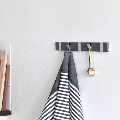 Garderobe Knax Lite 5 grau Luxus-Hakenleiste für Bad & Küche Länge 33,3 cm