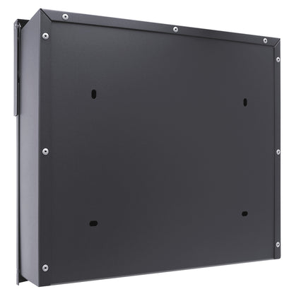 Letterman 4 anthrazit-grau RAL 7016 mit V4A-Edelstahl-Schild Gravur Hausnummer und Namen Design-Briefkasten von  Design