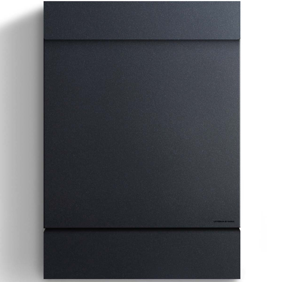 Letterman M schwarz  Design-Briefkasten mit Zeitungsfach