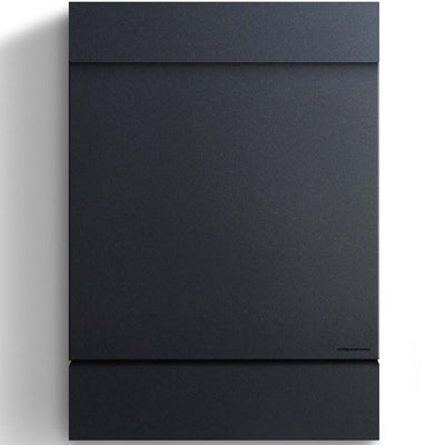 Letterman M schwarz Design-Briefkasten mit Zeitungsfach