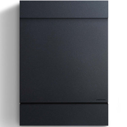 Letterman M schwarz  Design-Briefkasten mit Zeitungsfach