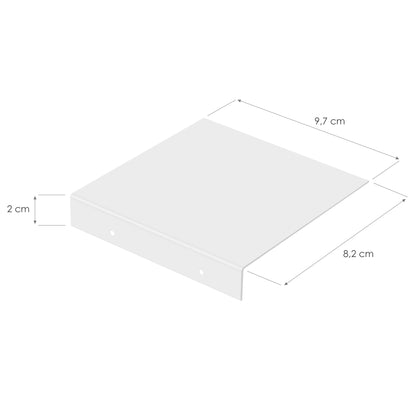 Verschlussplatte mit gekennzeichneten Maßen