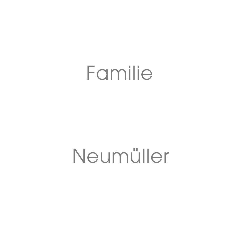 Beschriftung NF 20 für alle Klingelplatten 85 x 85 cm