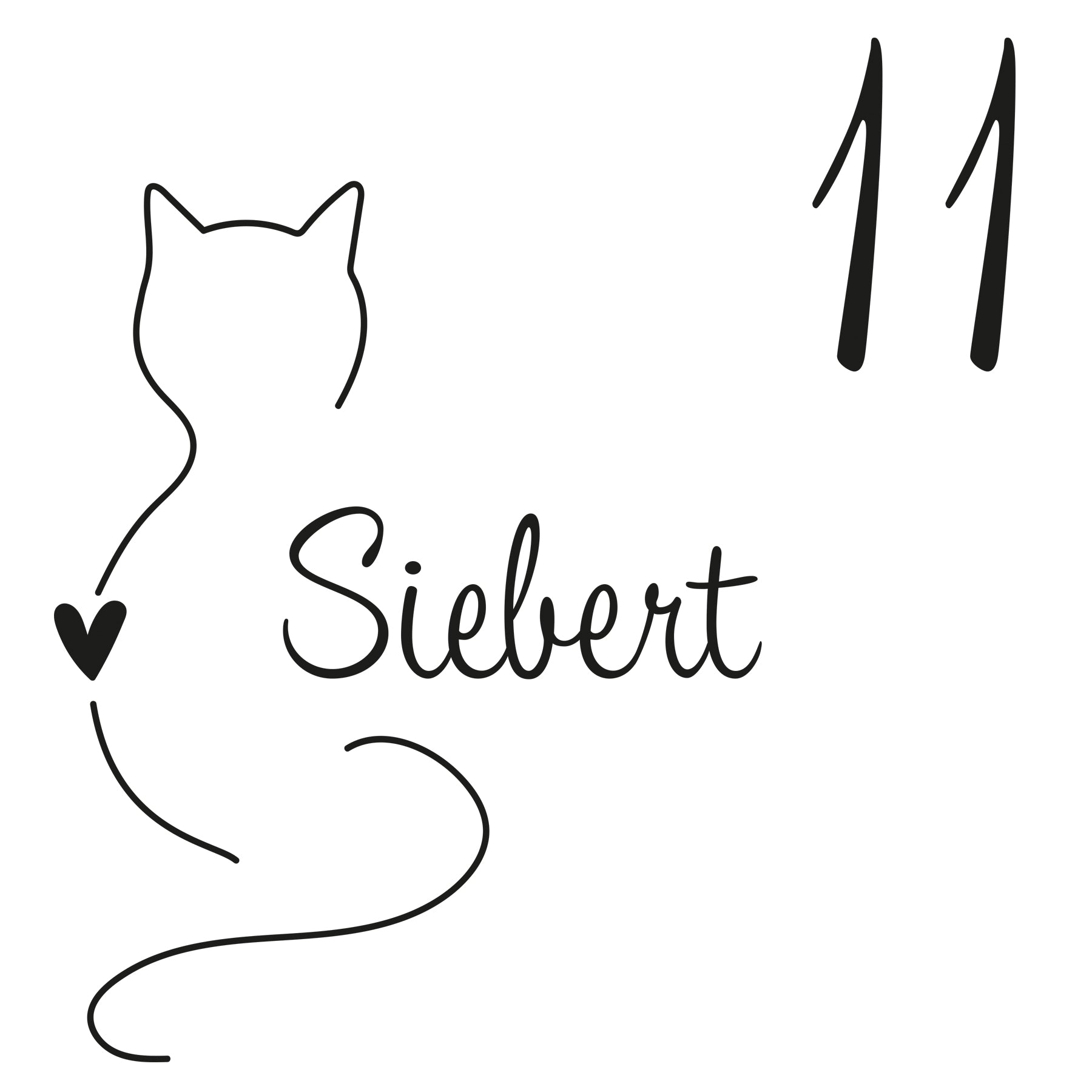 Beschriftung NF16a Motiv Katze