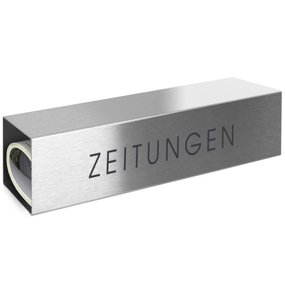 Beschriftung ZEITUNGEN für Zeitungsfächer ZF 1 dunkelgrau