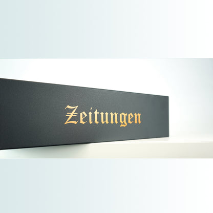 Beschriftung Zeitungen für Zeitungsfächer ZF 1 gold