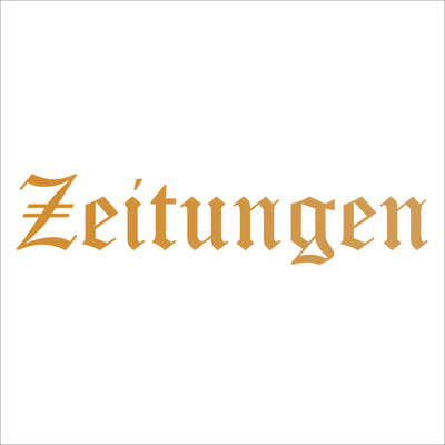 Beschriftung Zeitungen für Zeitungsfächer ZF 1 gold