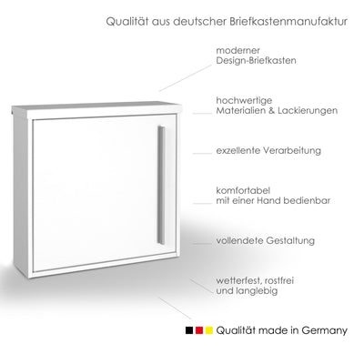 Qualitäts-Postbox, wetterfest, rostfrei, geräumig und hochwertig
