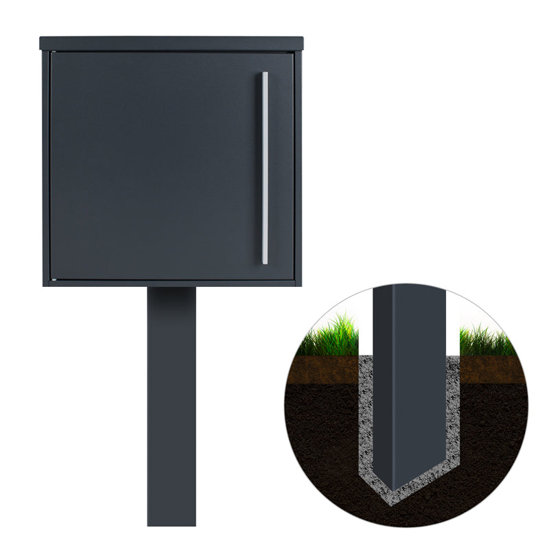 B-Ware Box 101R Design-Briefkasten anthrazit-grau (RAL 7016) Postkasten