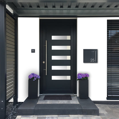 Box 101Na Briefkasten inkl. Name und Hausnummer anthrazit