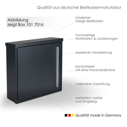 Box 101Na Briefkasten inkl. Name und Hausnummer anthrazit