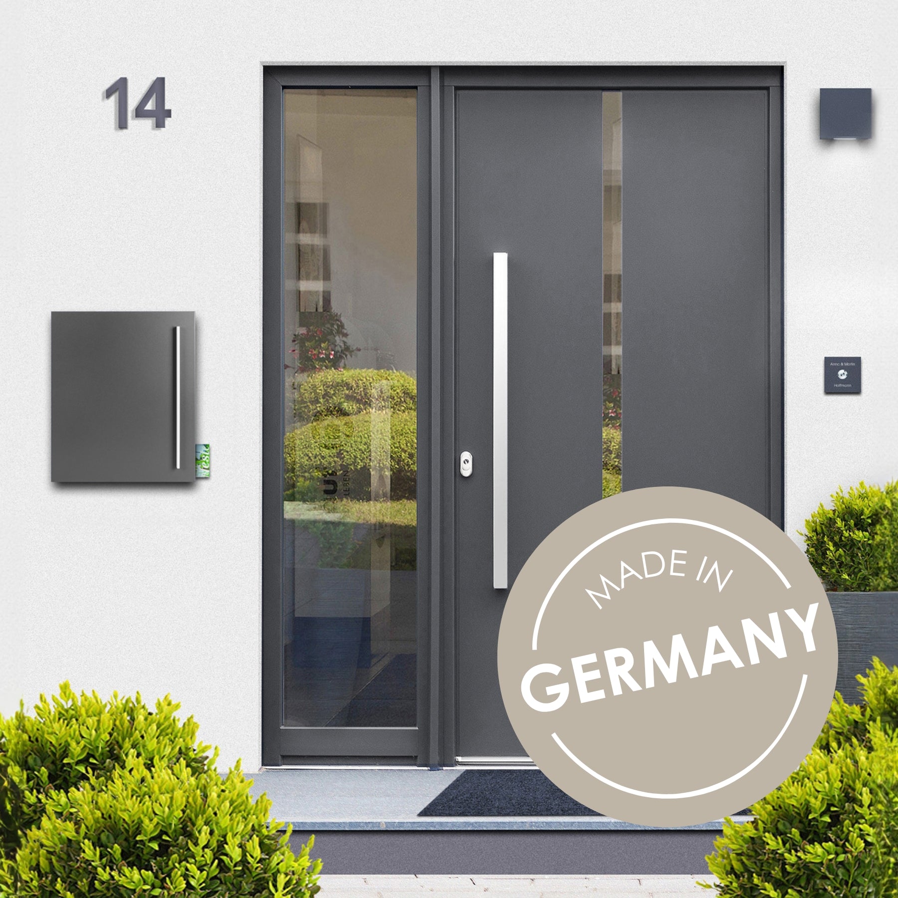 Briefkasten Box 110 grau-aluminium