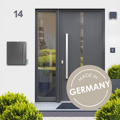 Briefkasten Box 110 grau-aluminium