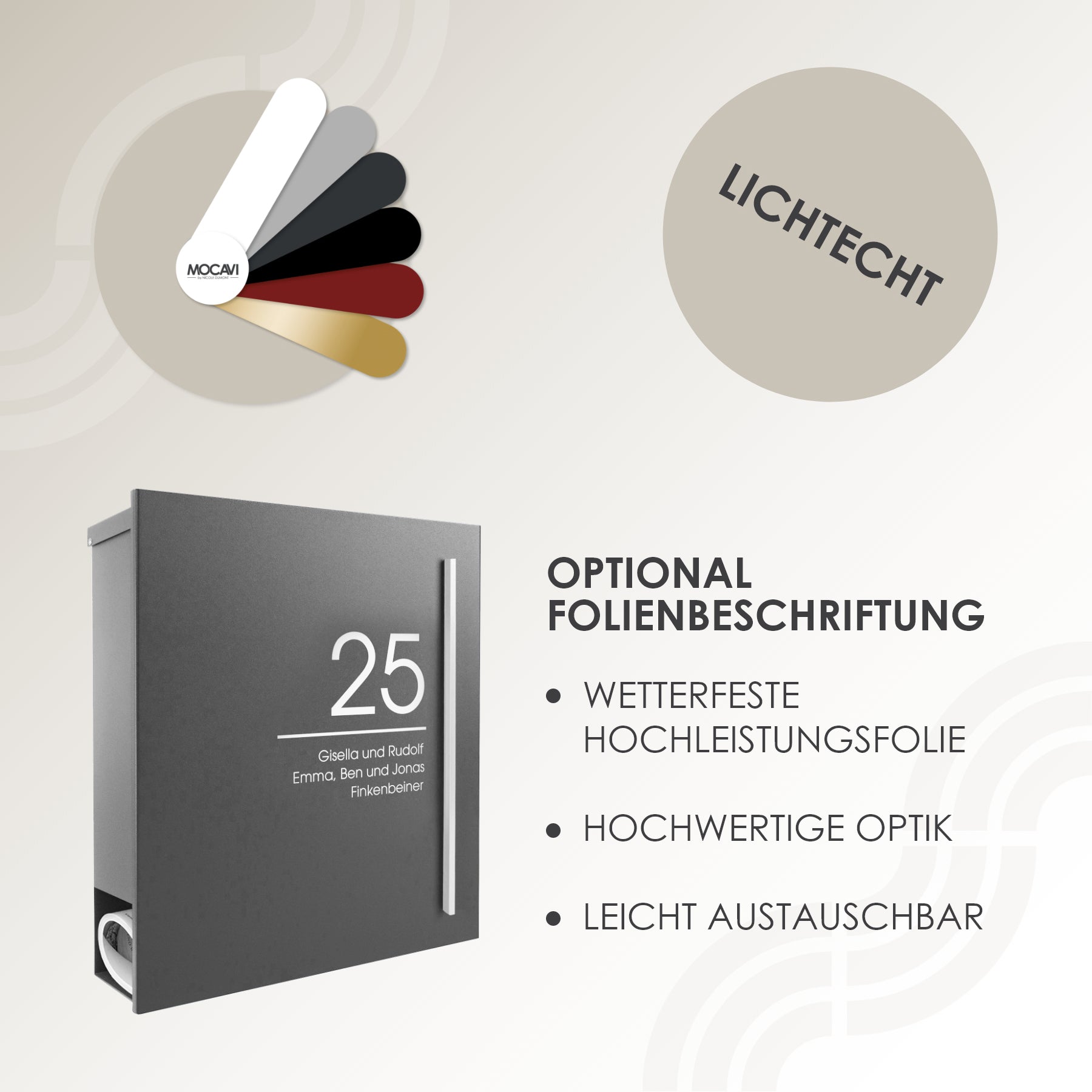 Briefkasten Box 110 grau-aluminium