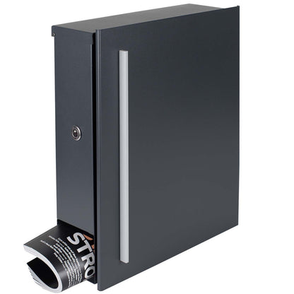 B-Ware Box 110R Design-Briefkasten mit Zeitungsfach anthrazit-grau (RAL 7016)