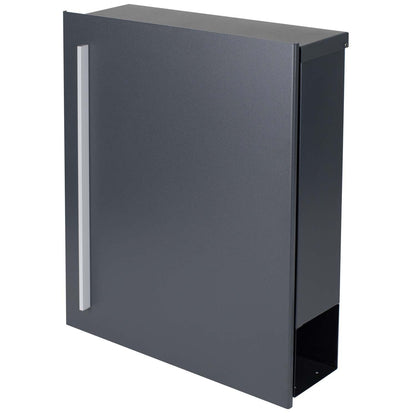 B-Ware Box 110R Design-Briefkasten mit Zeitungsfach anthrazit-grau (RAL 7016)