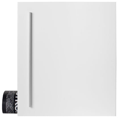 B-Ware Box 110R Design-Briefkasten mit Zeitungsfach weiss (RAL 9003) Wandbriefkasten, Schloss links, groß 12 Liter