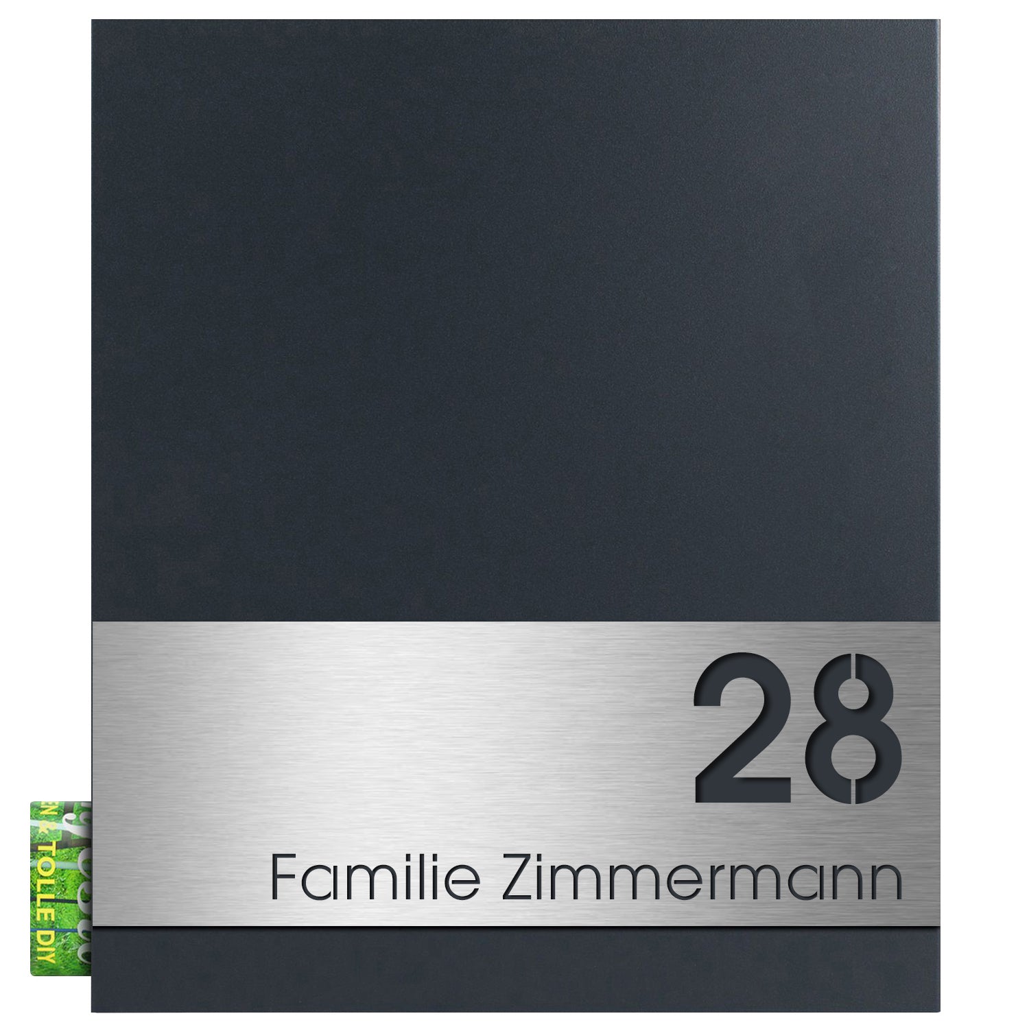 Briefkasten Box 111 Stick332 anthrazit personalisiert