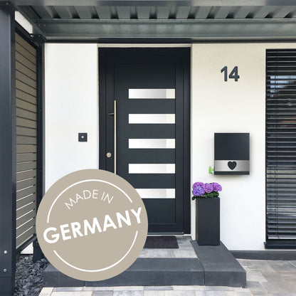 Briefkasten Box 111 Stick340 anthrazit Herz