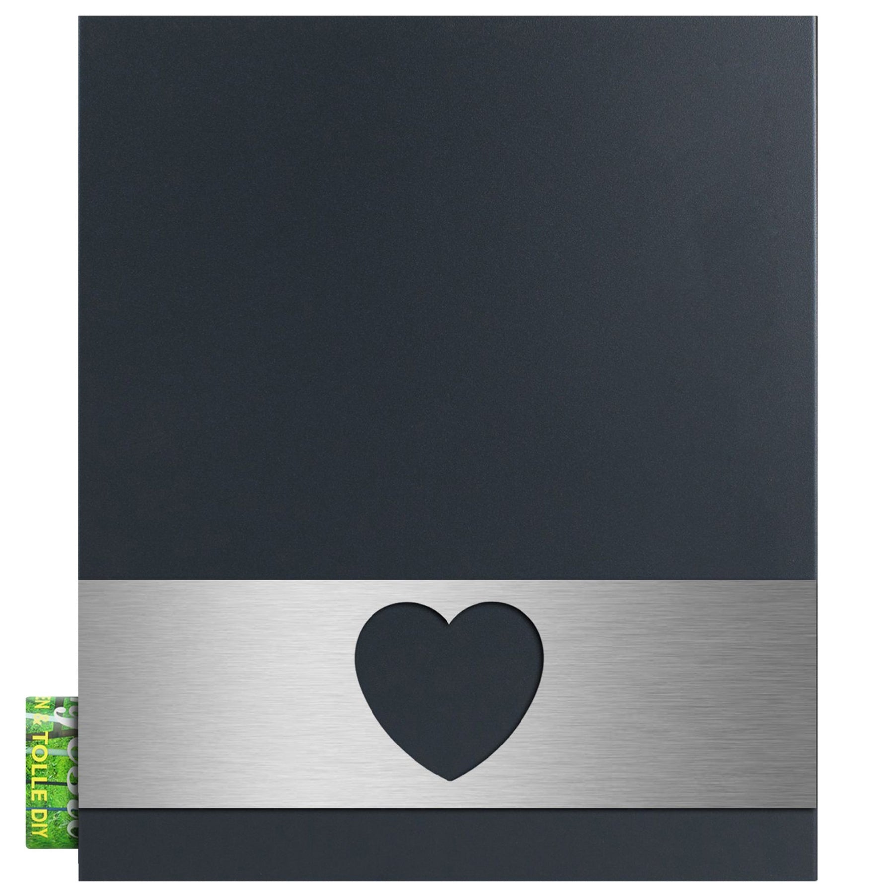 Briefkasten Box 111 Stick340 anthrazit Herz