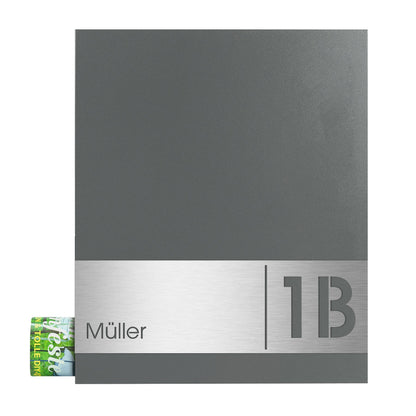 Briefkasten Box 111 Stick330 basalt-grau personalisiert