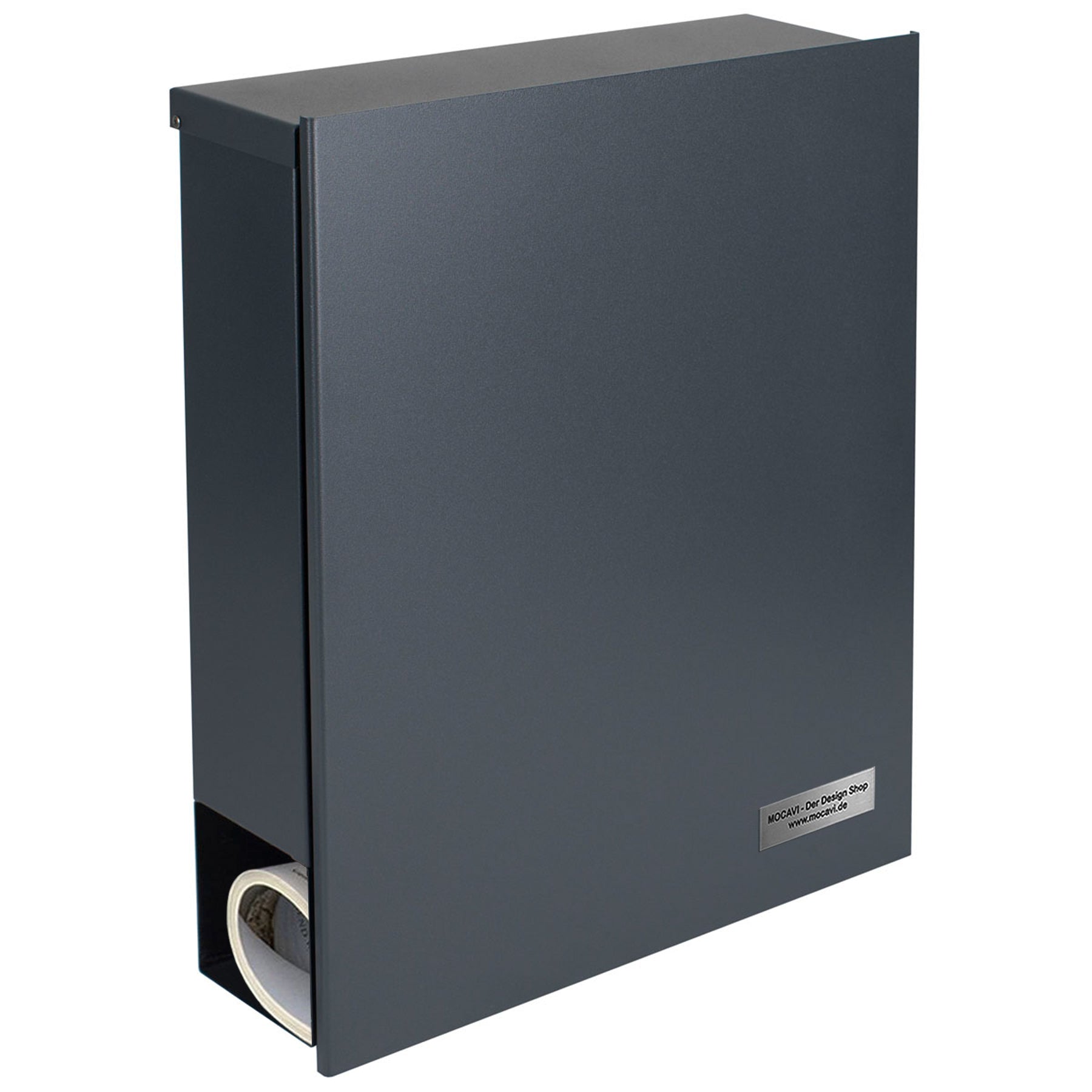 B-Ware Box 111 Design-Briefkasten mit Zeitungsfach anthrazit-grau (RAL 7016)