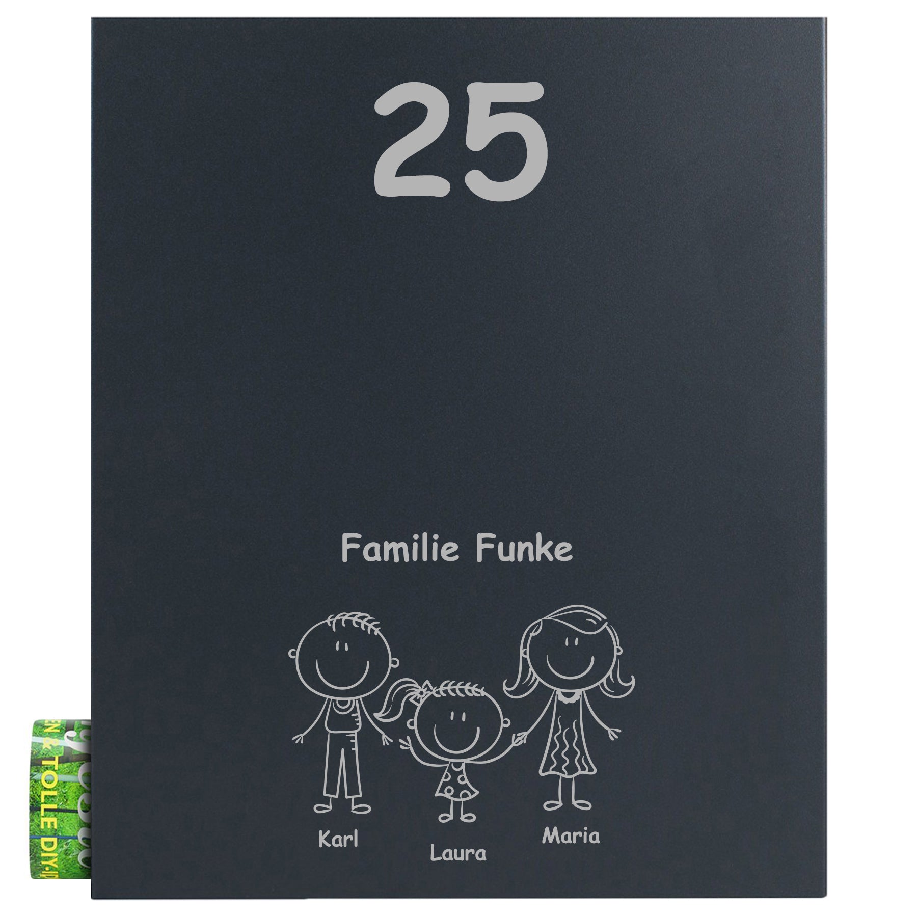 Briefkasten Box 111 Nf14b anthrazit personalisiert